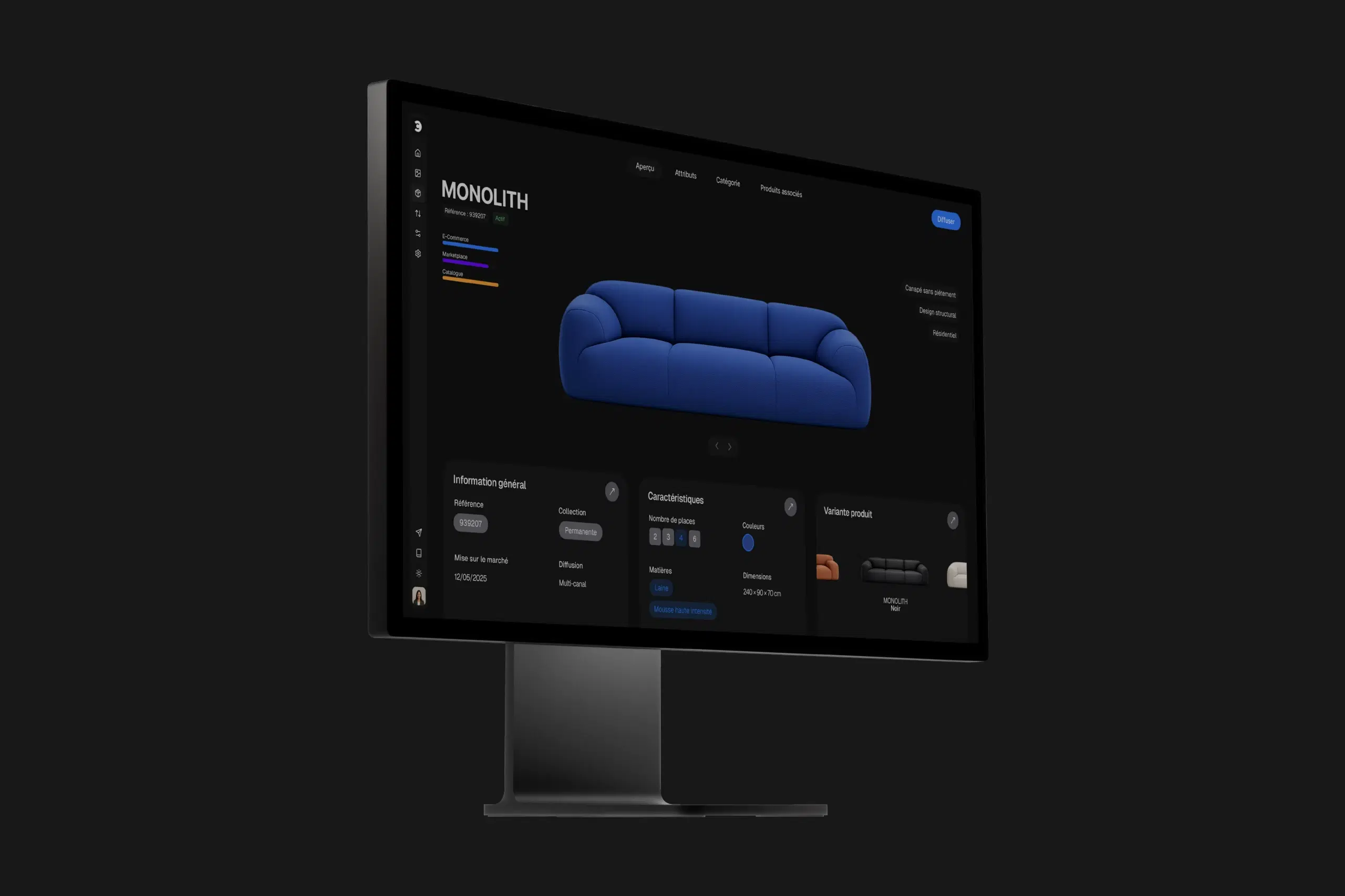 Aperçu du tableau de bord CycleCore