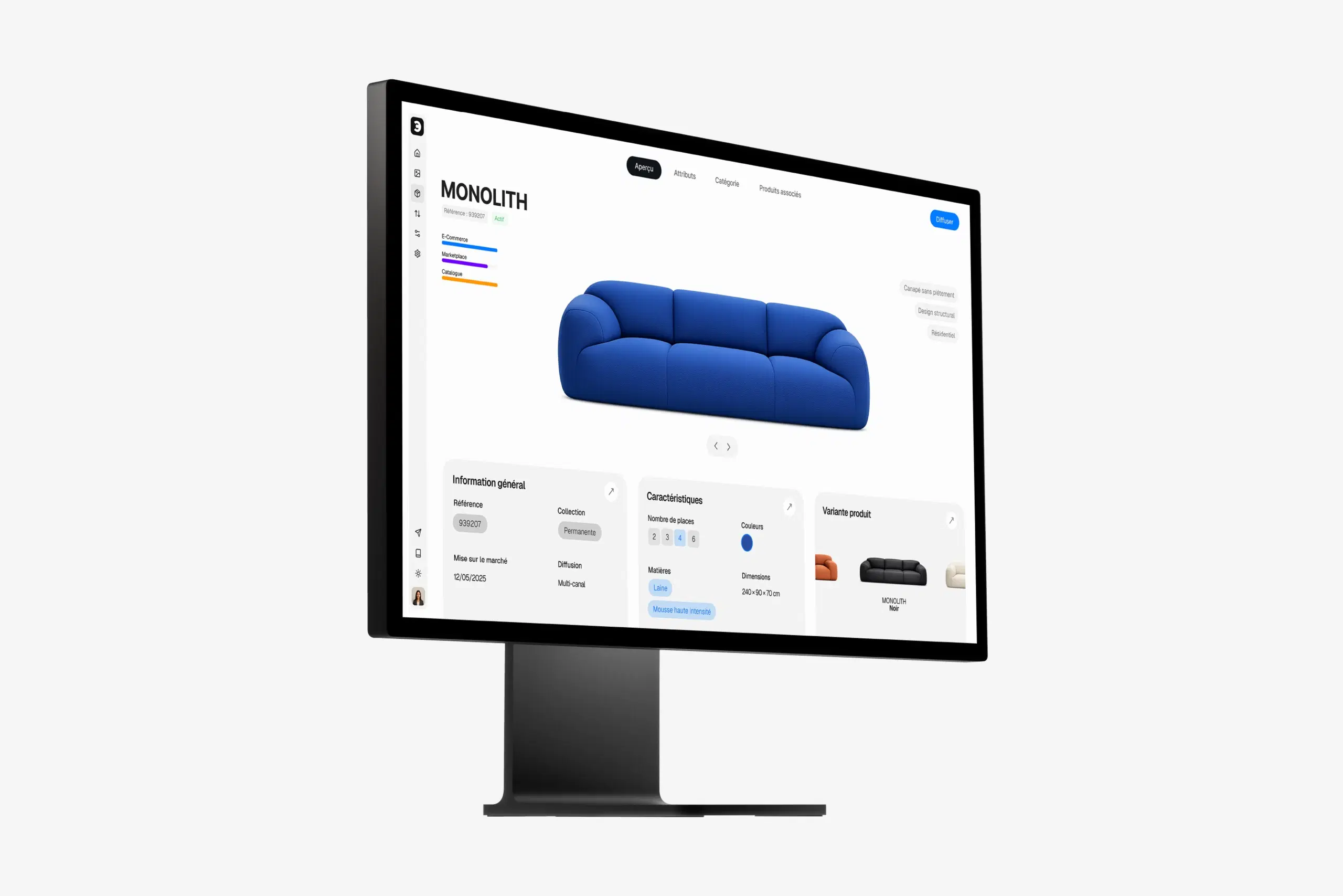 Aperçu du tableau de bord CycleCore